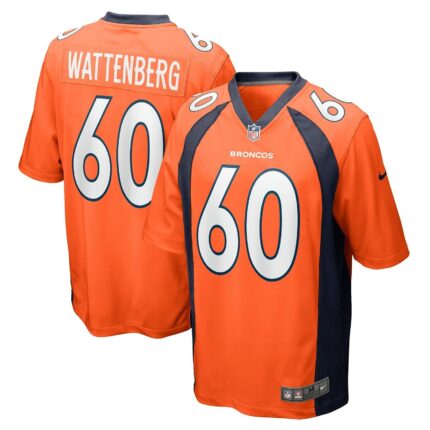 Luke Wattenberg Denver Broncos Nike Game Jersey - Orange