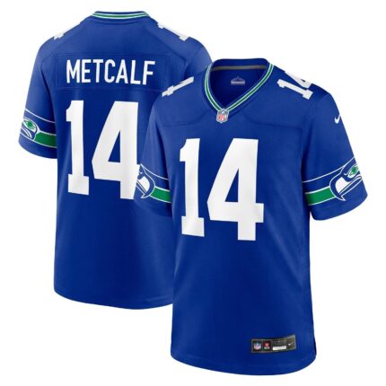 DK Metcalf Seattle Seahawks Nike Throwback Game Jersey - Royal
