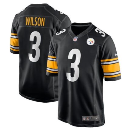 Russell Wilson 3 Pittsburgh Steelers Game Player Jersey - Black - National Football League 2024