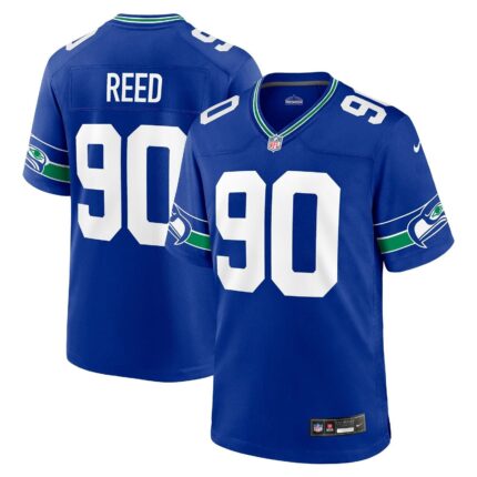 Jarran Reed Seattle Seahawks Nike Throwback Game Jersey - Royal