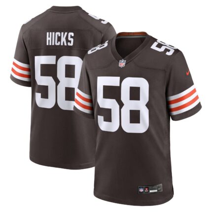 Jordan Hicks Cleveland Browns Nike Game Jersey - Brown