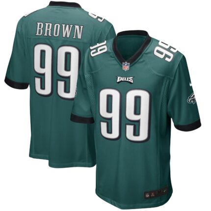 Jerome Brown Philadelphia Eagles Nike Game Retired Jersey - Midnight Green