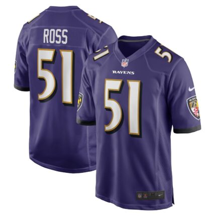 Josh Ross Baltimore Ravens Nike Game Jersey - Purple