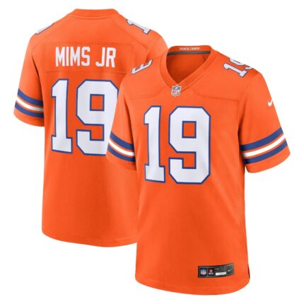 Marvin Mims Jr Denver Broncos Nike Mile High Collection 1977 Throwback Game Jersey - Orange