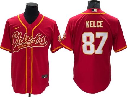Travis Kelce Kansas City Chiefs Baseball Jersey